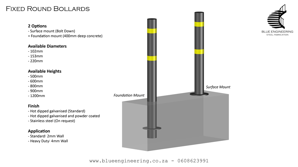 Fixed Bollards, Round, Durban, South Africa