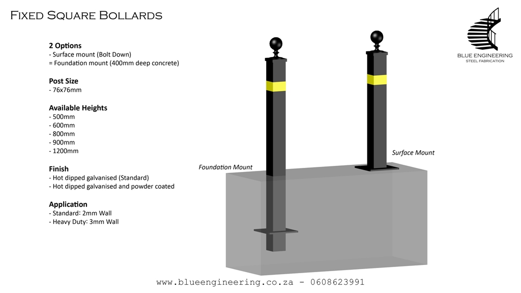 Fixed Bollards, Square, Durban, South Africa