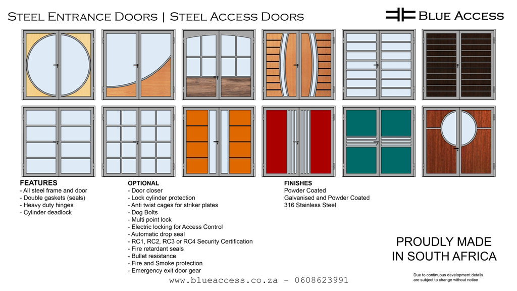 Double Doors, Modern Steel Doors, Entrance Doors, Front Doors, Durban, South Africa