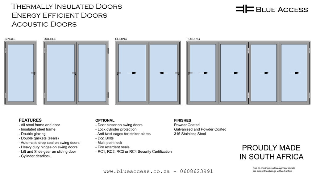 Thermally Insulated Doors, Energy Efficient Doors, Acoustic Doors, Thermally Broken Doors, Sound Proof Doors, Durban, South Africa